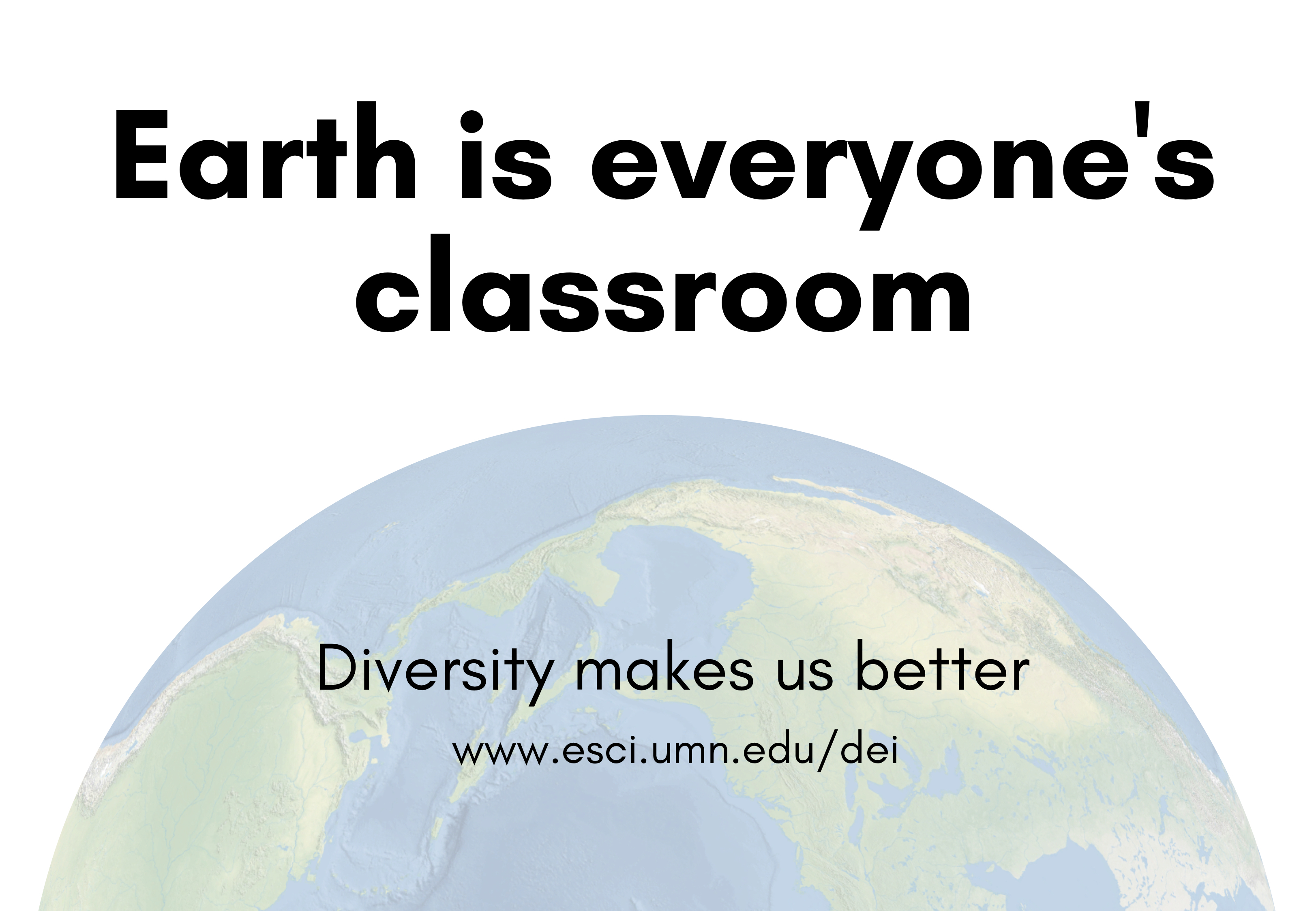Earth is everyone's classroom, sticker by Riley Schmitter and Andrew Wickert